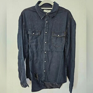 One Teaspoon‎ Capri Liberty Distressed Denim Shirt Womens XS NWT
